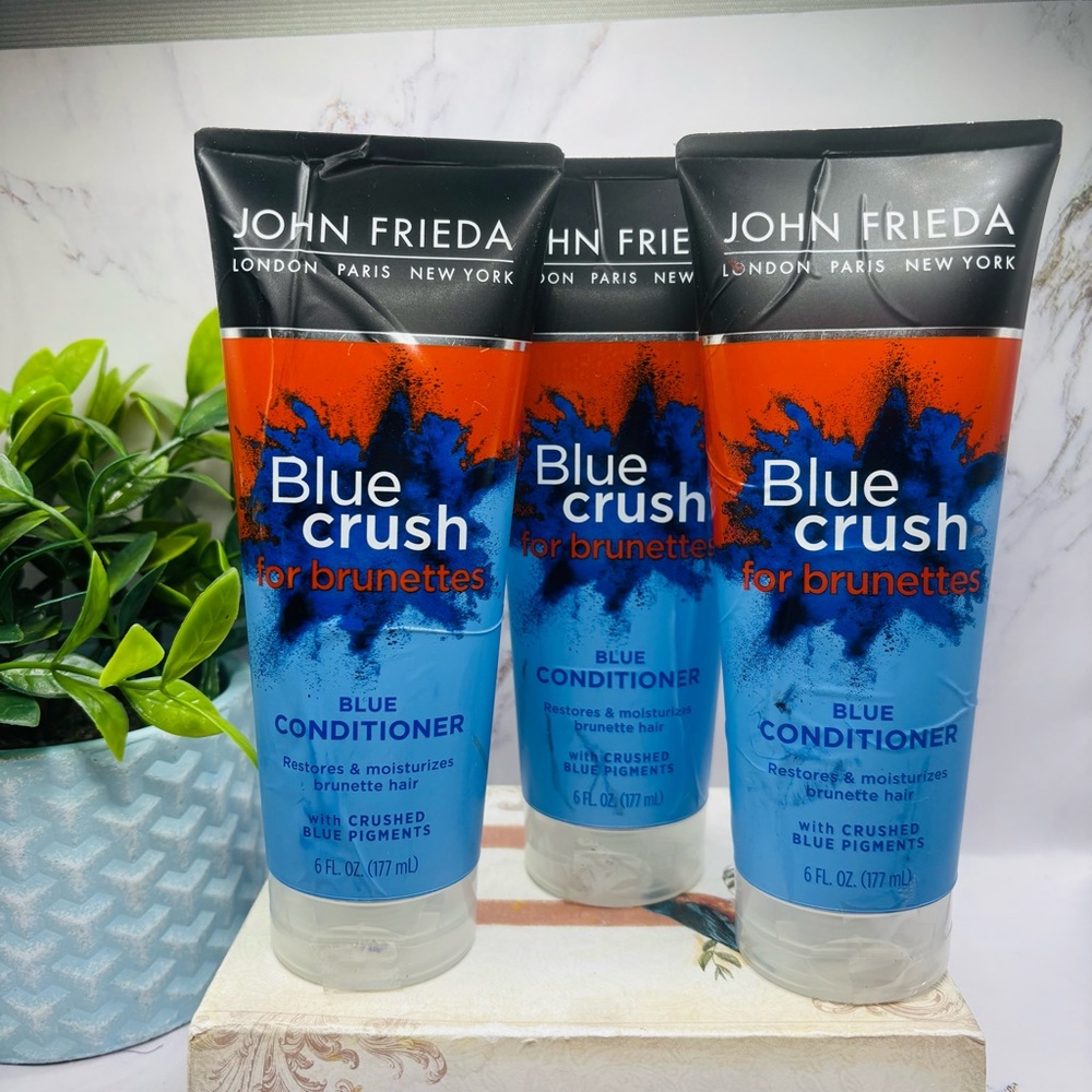 John‎ Frieda Blue Crush Brunettes Hair Blue Conditioner ~ 3 Pcs